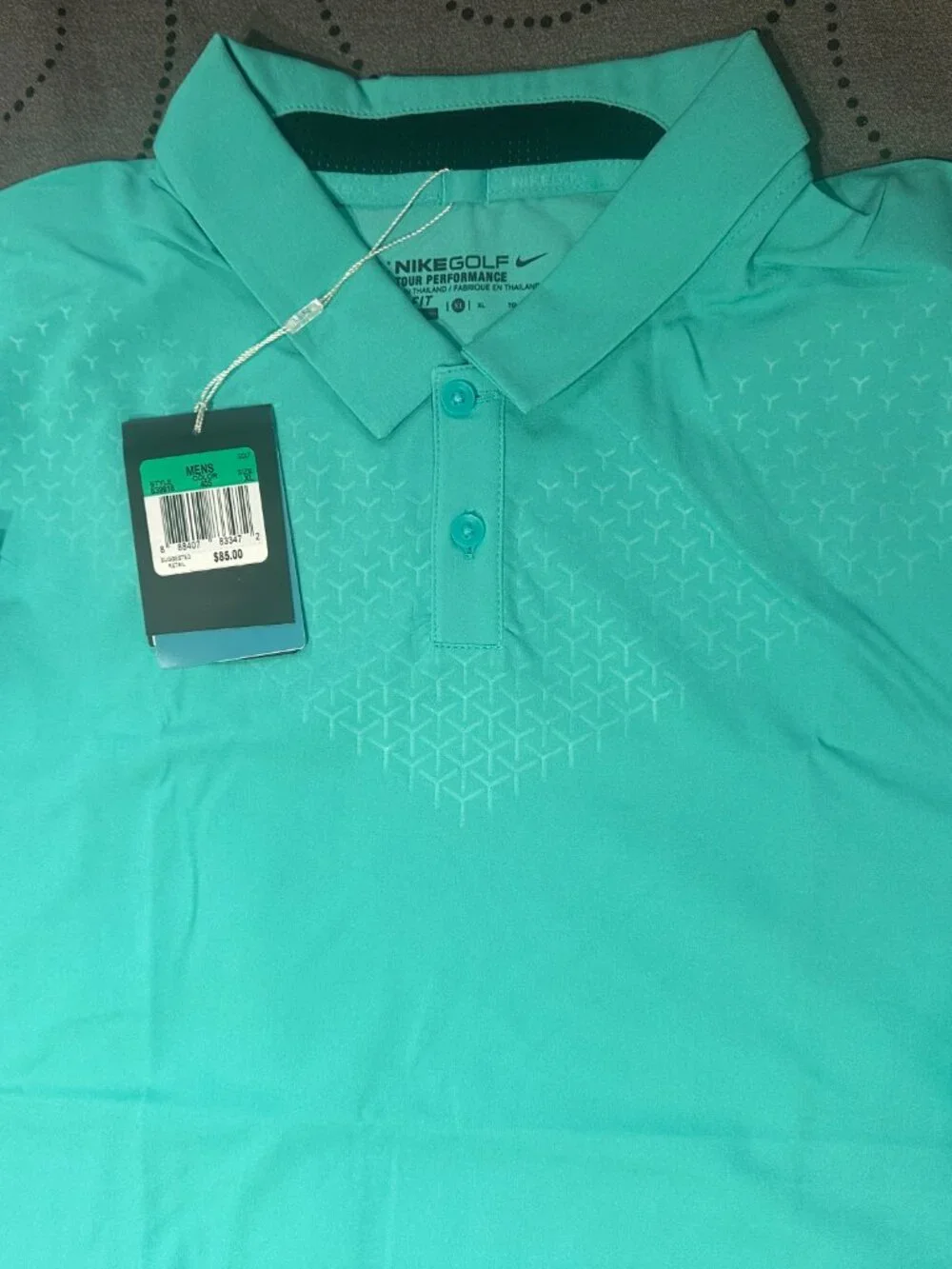 NIKE GOLF MAJOR MOMENT ELITE MCILROY #405 AQUA GREEN POLO SHIRT SIZE XL MEN $85